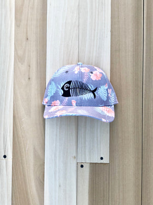 stale fish dad hat, fish hat, floral baseball cap by cyndrom, fish logo hat, best fish dad hat for women, best fish dad hat for men